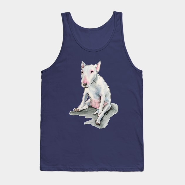 Sitting Silly Bull Terrier Tank Top by Noewi